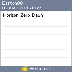 My Wishlist - easton88