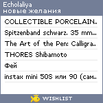 My Wishlist - echolaliya