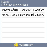 My Wishlist - egella