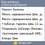 My Wishlist - egorandjenya