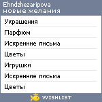 My Wishlist - ehndzhezaripova