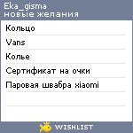 My Wishlist - ekagisma