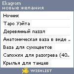My Wishlist - ekagrom
