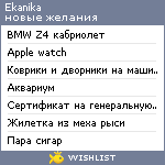 My Wishlist - ekanika