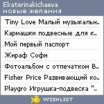 My Wishlist - ekaterinakichaeva