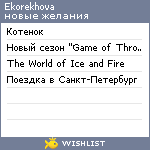 My Wishlist - ekorekhova