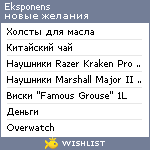 My Wishlist - eksponens