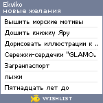 My Wishlist - ekviko