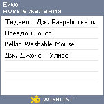 My Wishlist - ekwo