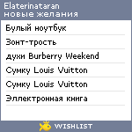 My Wishlist - elaterinataran