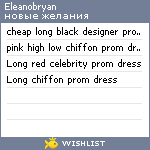 My Wishlist - eleanobryan