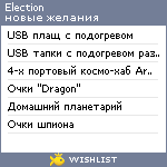 My Wishlist - election