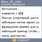 My Wishlist - elena_05_2016