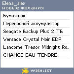 My Wishlist - elena_alex