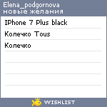 My Wishlist - elena_podgornova