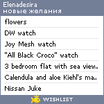 My Wishlist - elenadesira