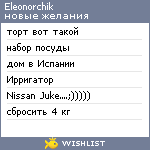 My Wishlist - eleonorchik