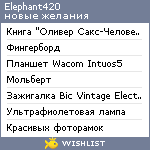 My Wishlist - elephant420