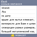 My Wishlist - elevik