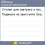My Wishlist - elfimova