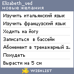 My Wishlist - elizabeth_ved