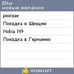 My Wishlist - eltor