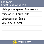 My Wishlist - em4anin