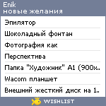 My Wishlist - enik