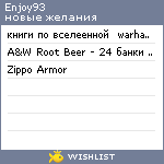 My Wishlist - enjoy93