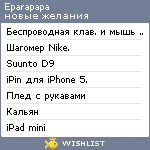 My Wishlist - eparapapa