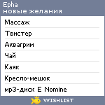 My Wishlist - epha_accardo