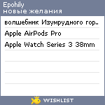 My Wishlist - epohily