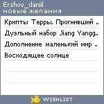 My Wishlist - ershov_daniil