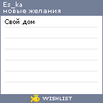 My Wishlist - es_ka