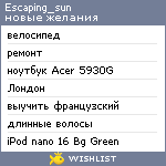 My Wishlist - escaping_sun