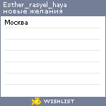 My Wishlist - esther_rasyel_haya