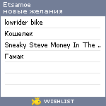 My Wishlist - etsamoe