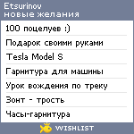 My Wishlist - etsurinov