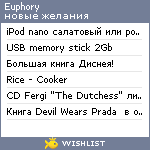 My Wishlist - euphory