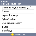 My Wishlist - evabri