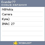 My Wishlist - evander77