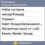 My Wishlist - evarizaeva