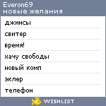 My Wishlist - everon69