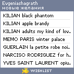 My Wishlist - evgeniashagrath