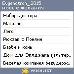 My Wishlist - evgenotron_2015