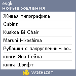 My Wishlist - evgk