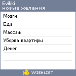 My Wishlist - evikki