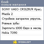 My Wishlist - ewwik