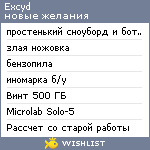 My Wishlist - excyd