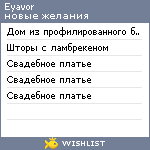 My Wishlist - eyavor